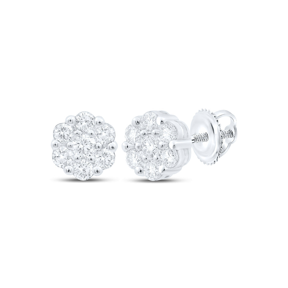 3/4CTW-DIA NK FLOWER EARRING Daisy Joyeria