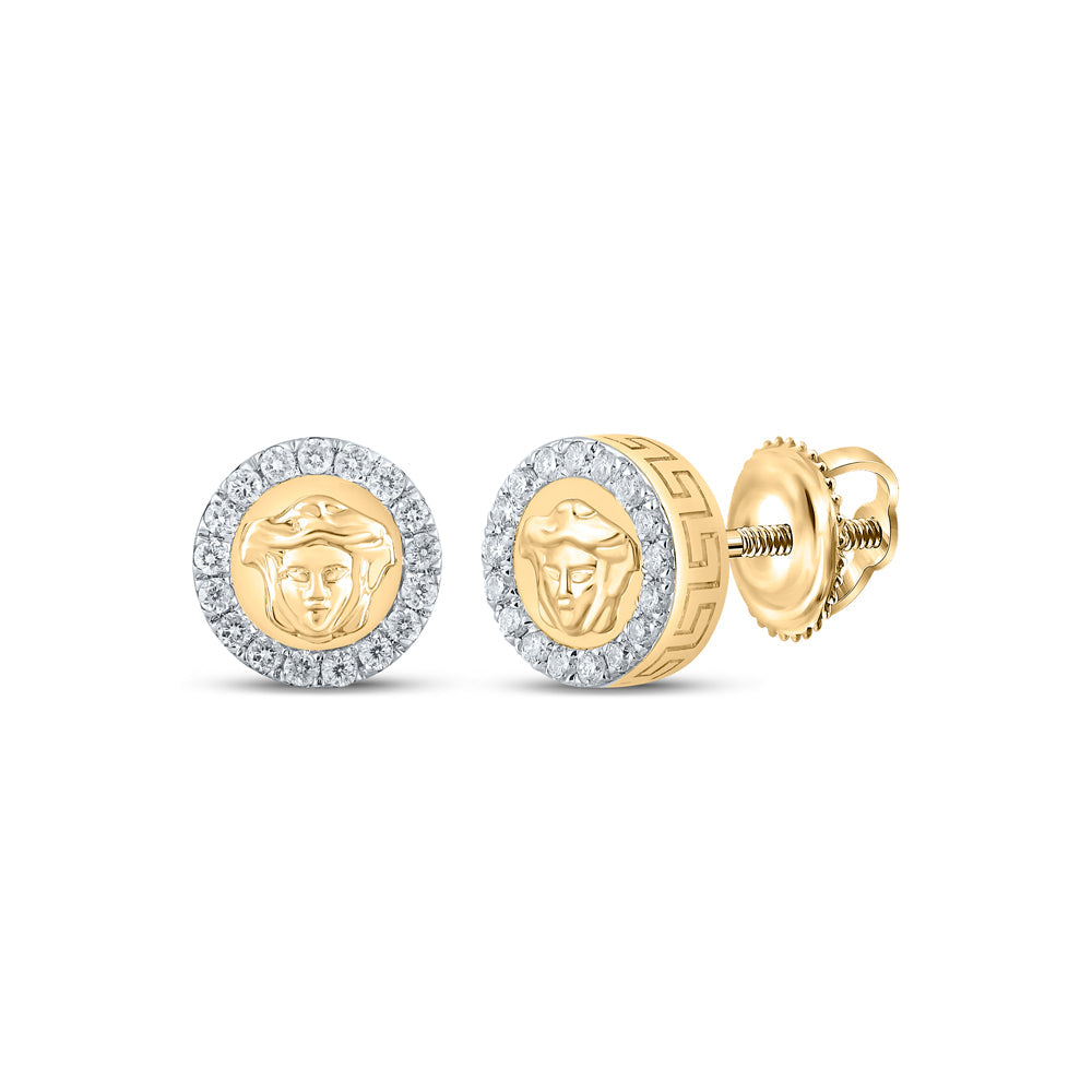 3/8CTW-DIA CN ROUND EARRING Daisy Joyeria