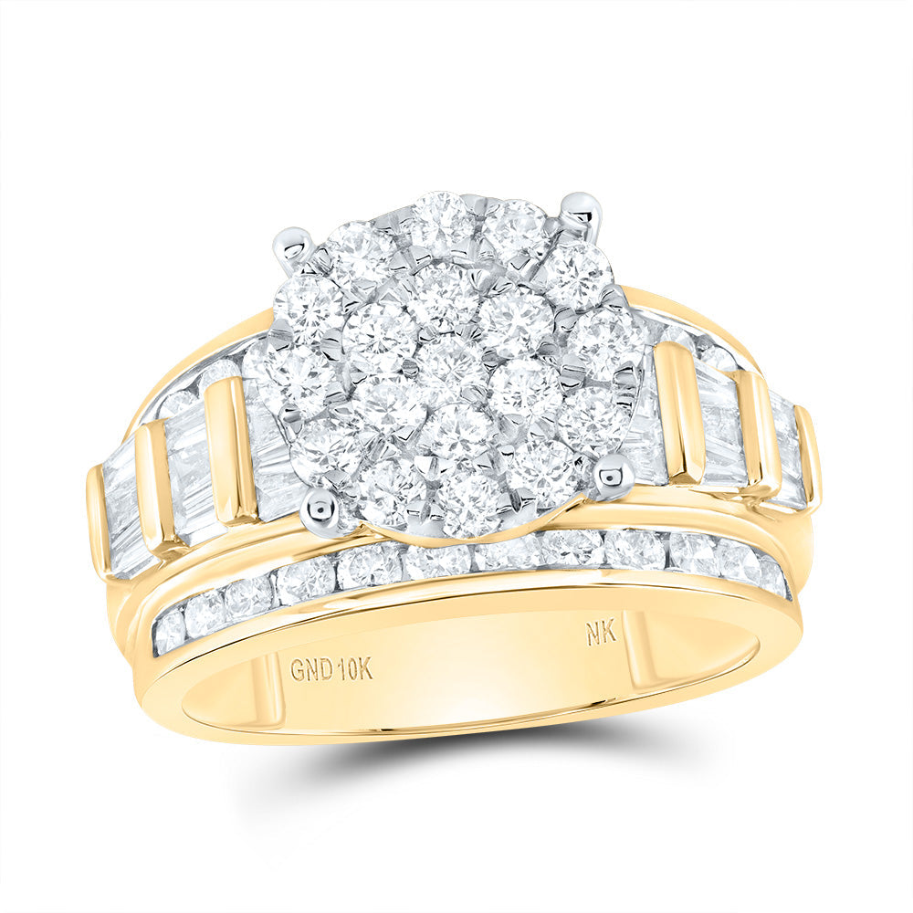 2 CTW-NAT DIA NK FASHION ROUND RING 7 Daisy Joyeria