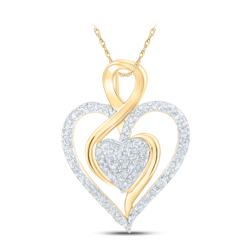 1/4CTW-DIA CN HEART PENDANT Daisy Joyeria