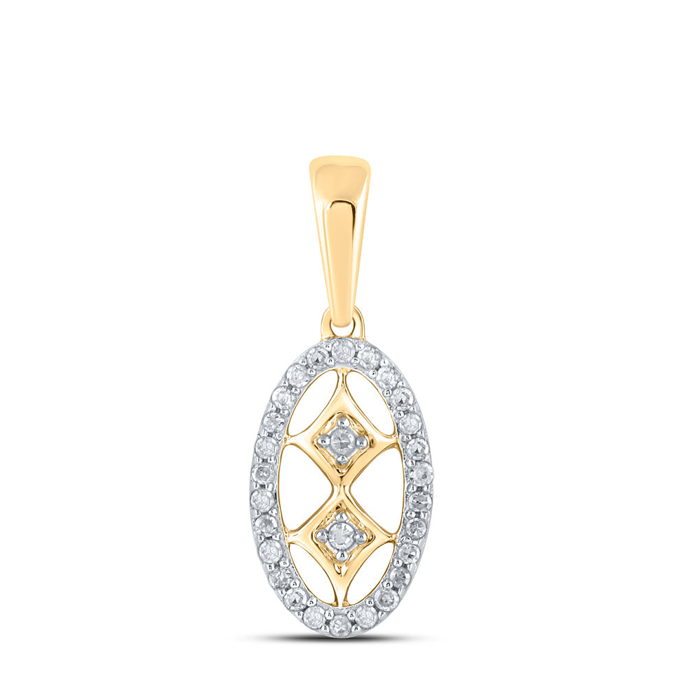 1/12CTW-DIA P1P2 GIFT OVAL PENDANT Daisy Joyeria