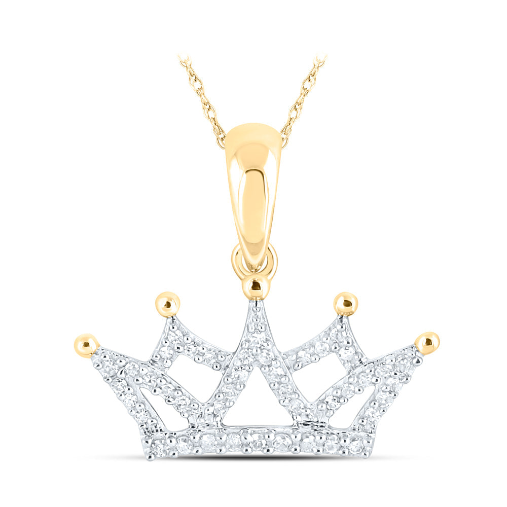 1/6CTW-DIA P1 CROWN GIFT PENDANT Daisy Joyeria