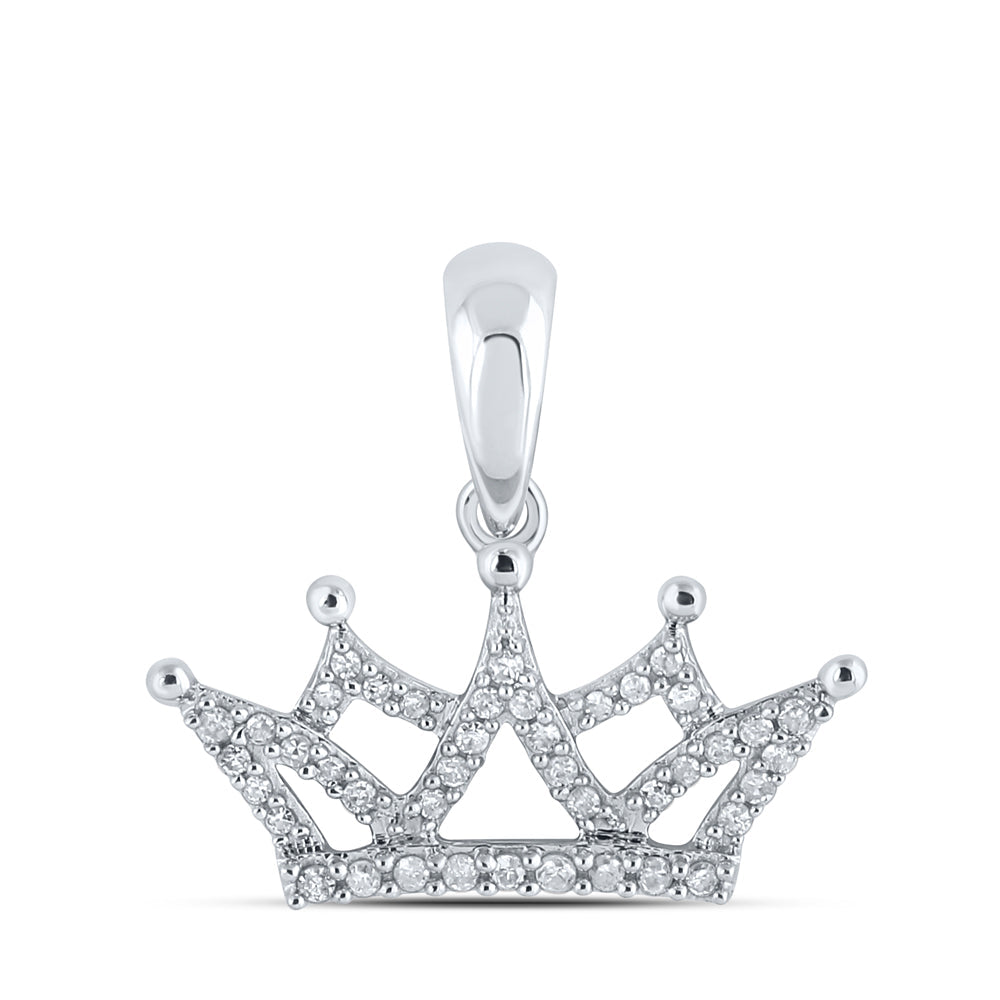1/6CTW-DIA P1 CROWN GIFT PENDANT Daisy Joyeria
