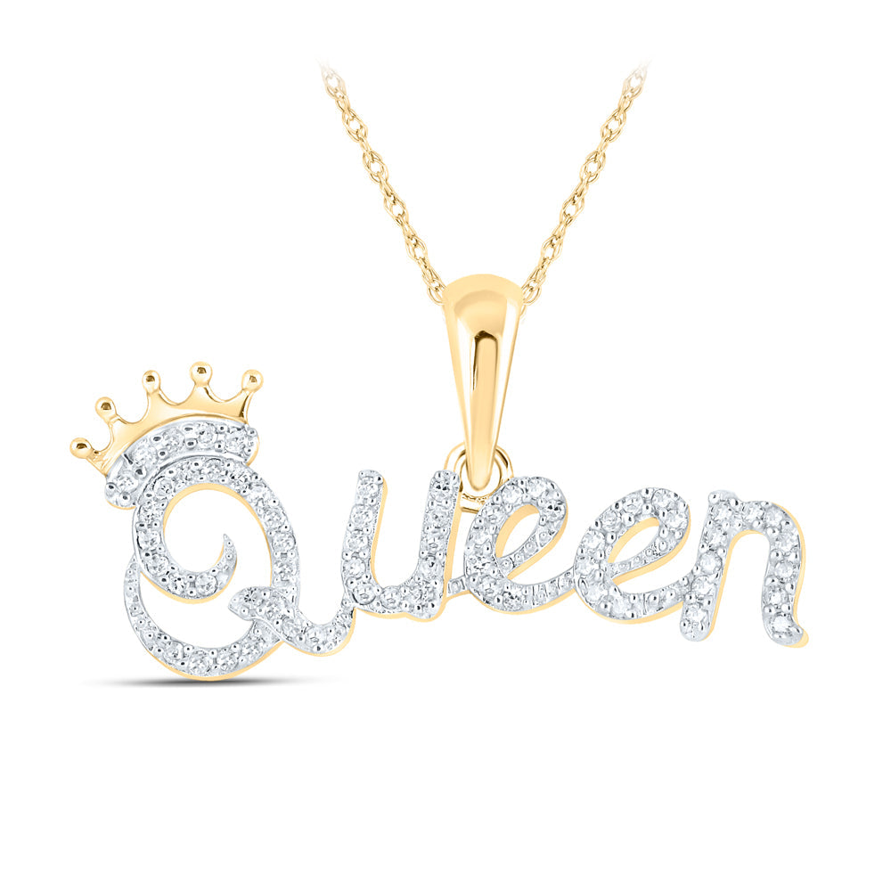 1/6CTW-DIA P1 QUEEN GIFT PENDANT Daisy Joyeria