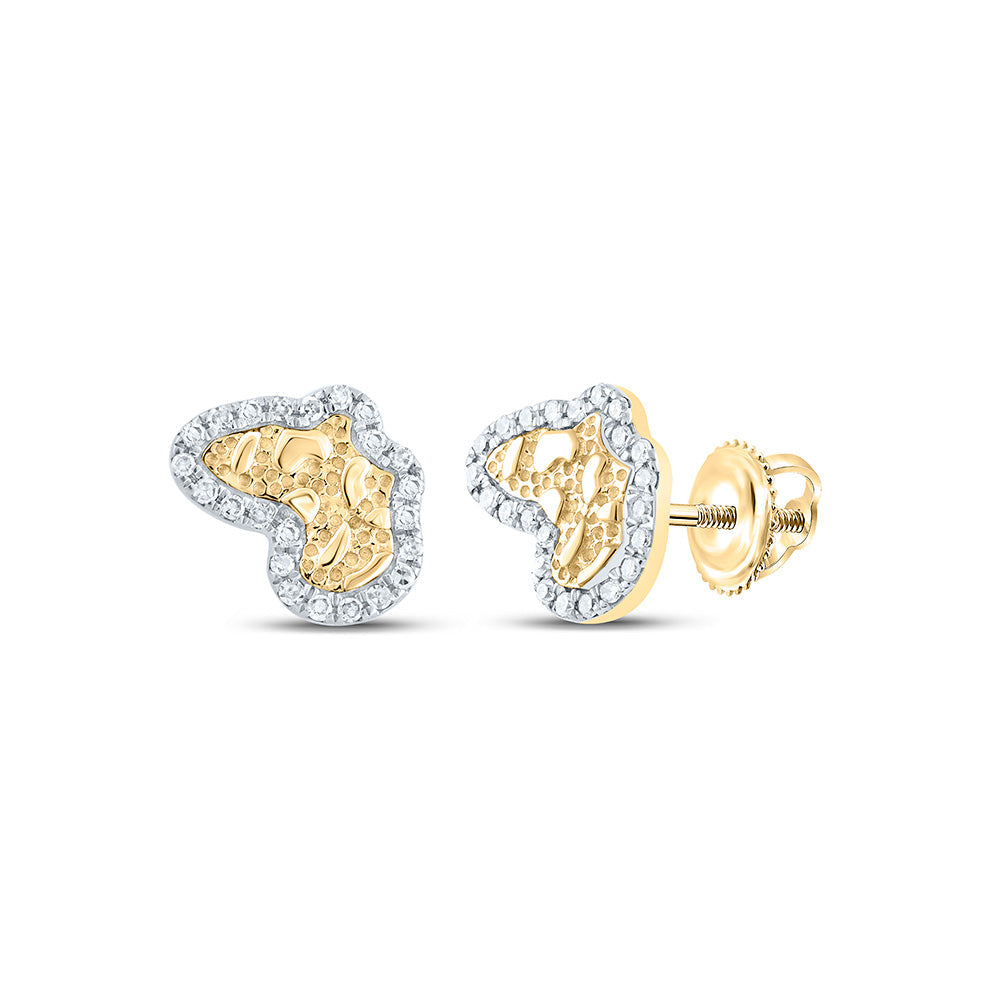 1/10CTW-DIA CN NUGGET EARRING Daisy Joyeria
