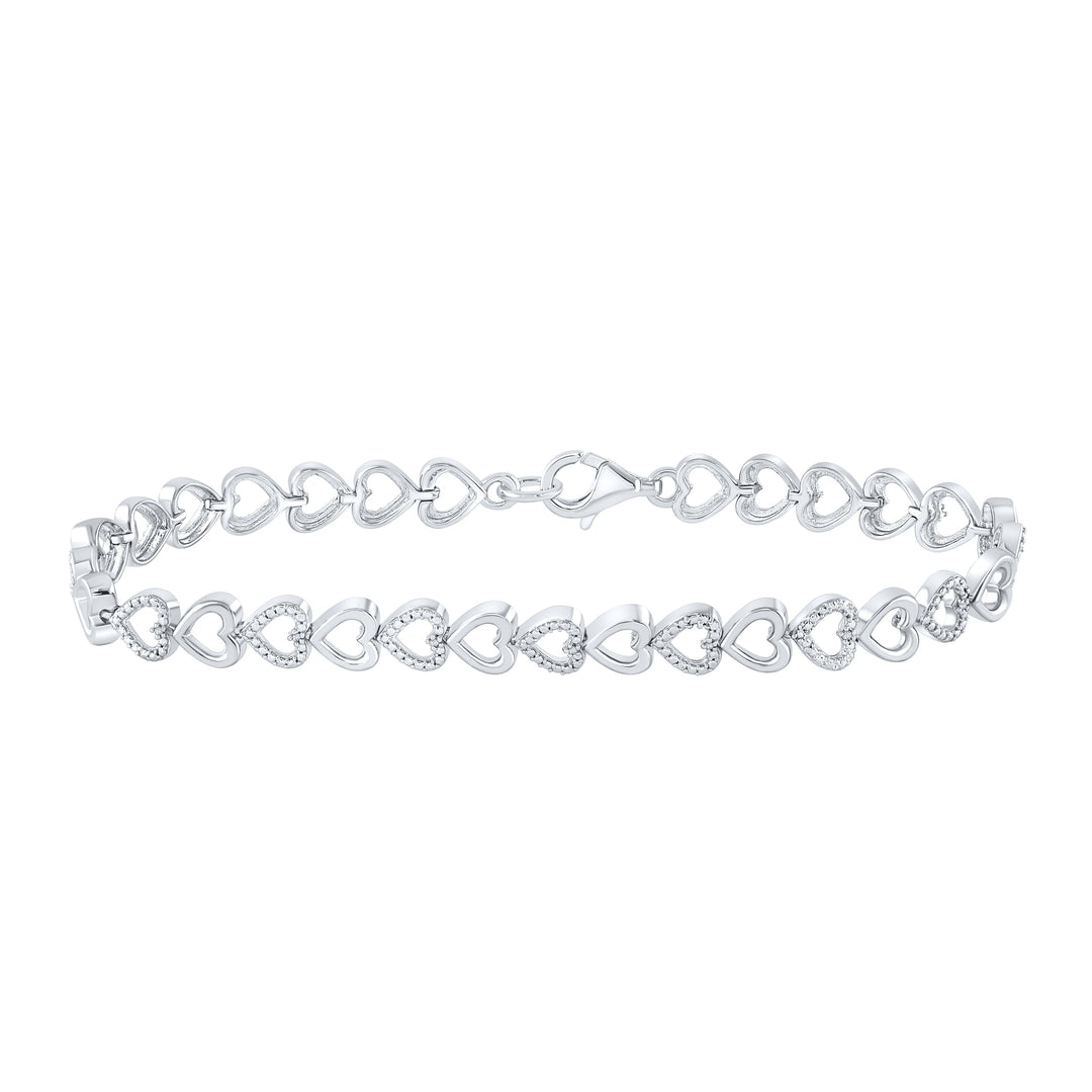 1/20CTW-DIA P2 HEART GIFT BRACELET (7.5 INCH) Daisy Joyeria