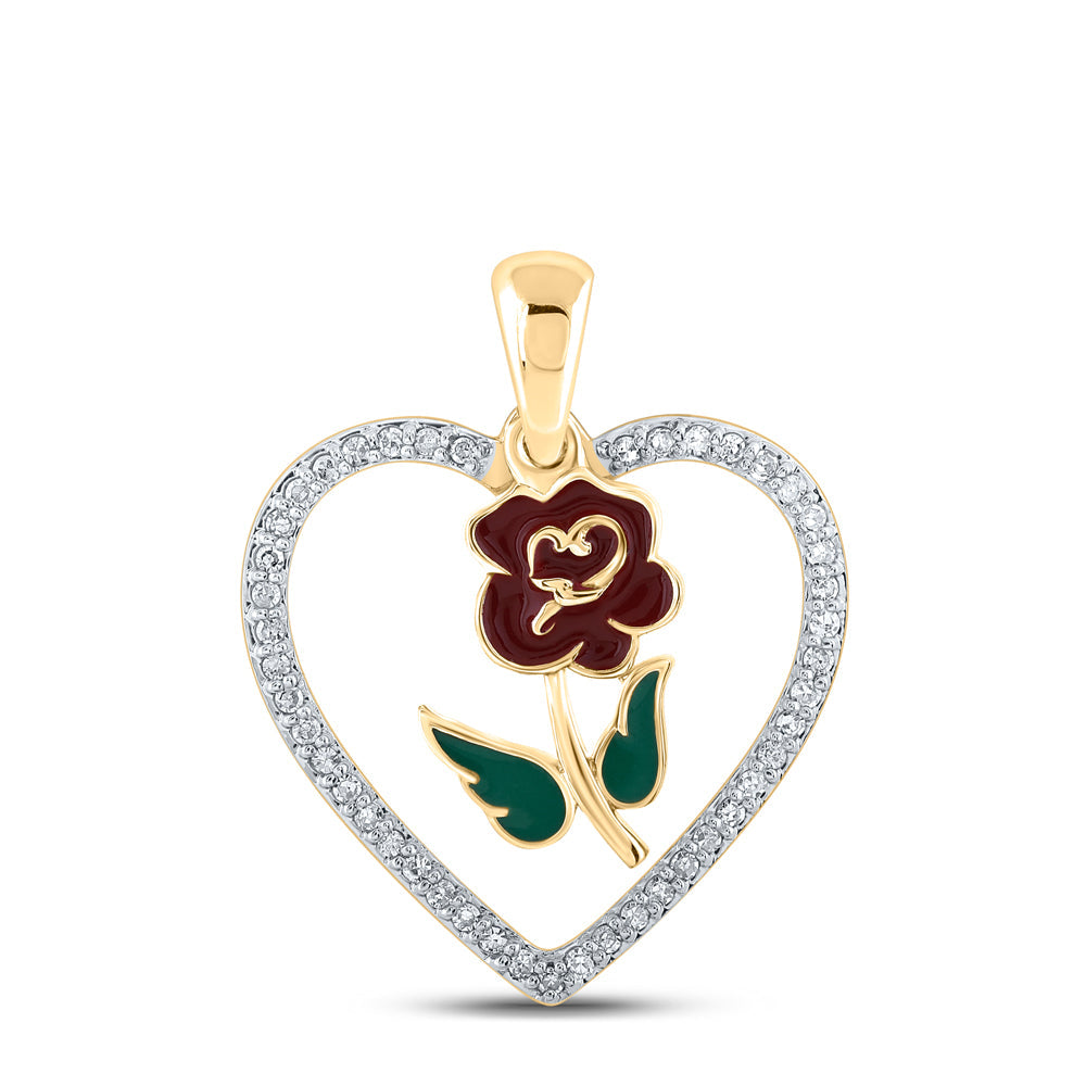 1/8CTW-DIA CN HEART PENDANT Daisy Joyeria
