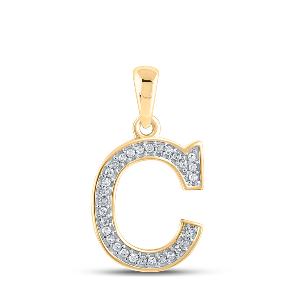 1/12CTW-DIA P1 LADIES INTIAL "C" PENDANT Daisy Joyeria