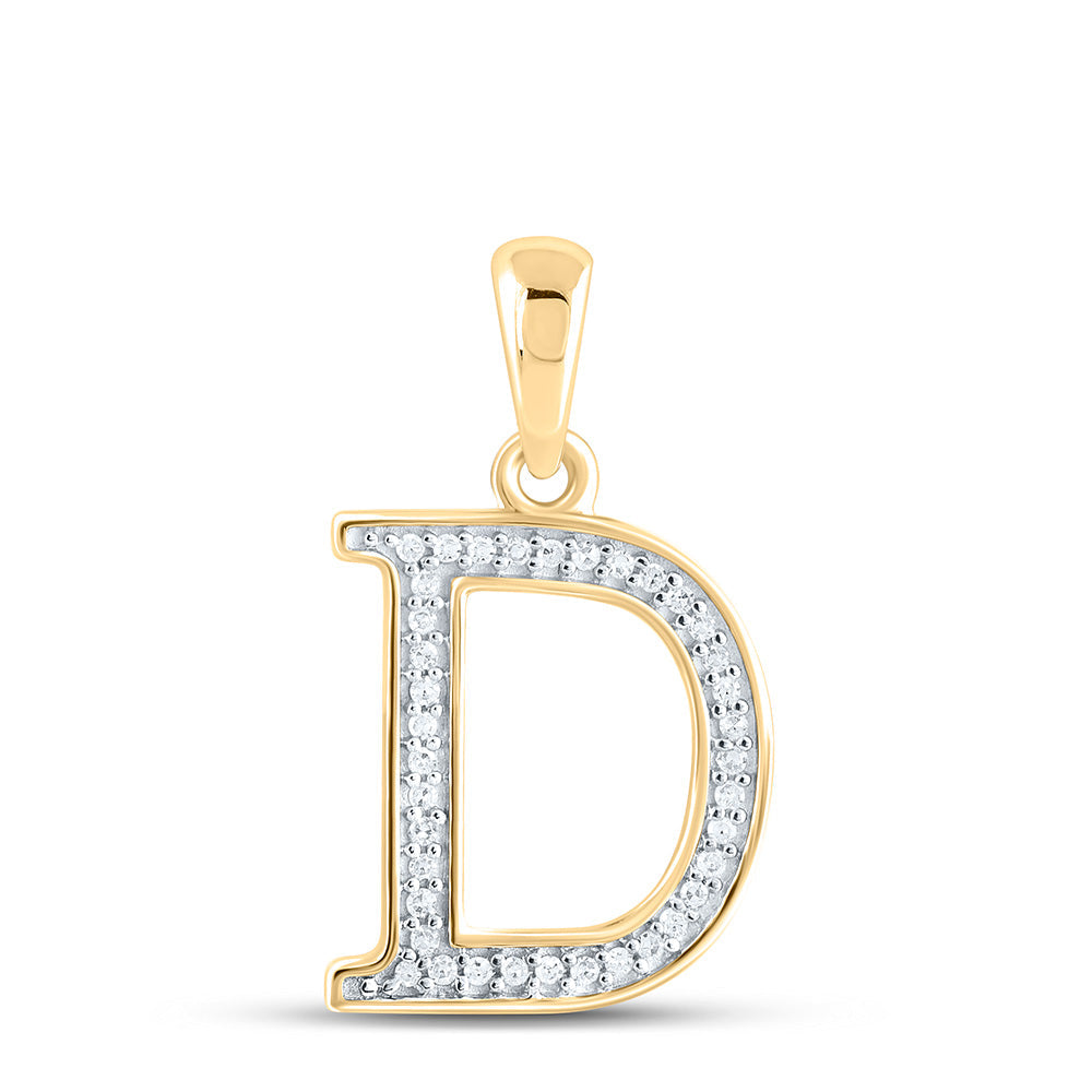1/12CTW-DIA P1 LADIES INITIAL "D" PENDANT Daisy Joyeria