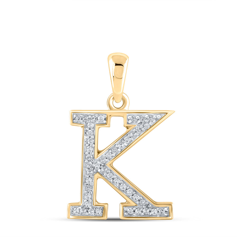 1/12TW-DIA P1 LADIES INITIAL "K" PENDANT Daisy Joyeria