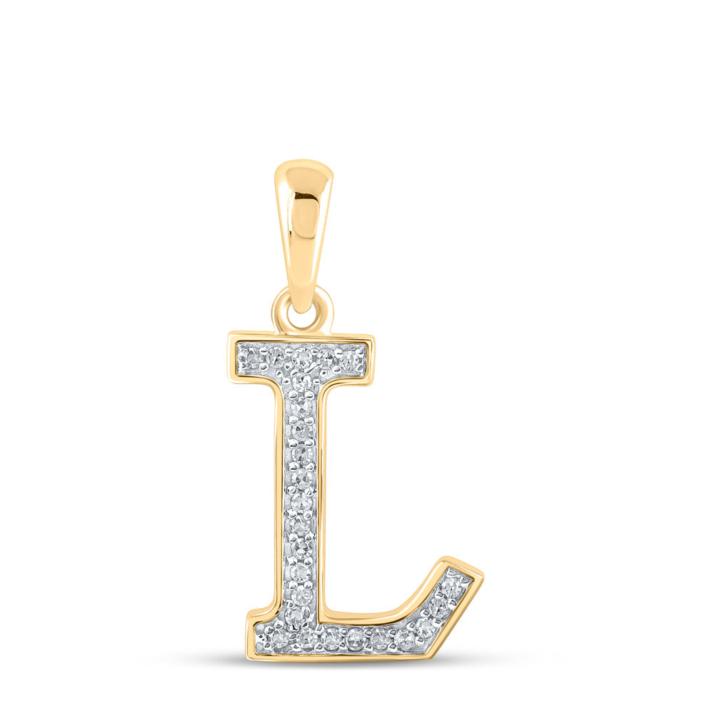 1/12CTW-DIA P1 LADIES INITIAL "L" PENDANT Daisy Joyeria