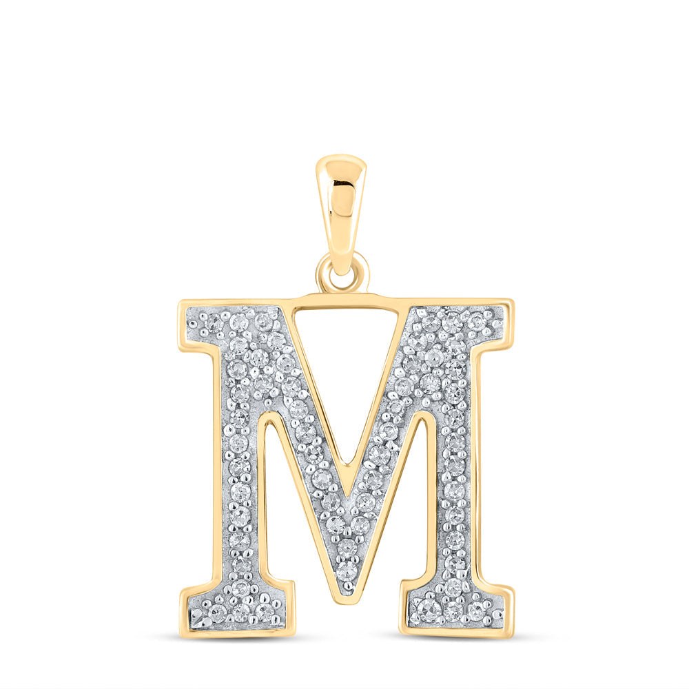 1/10CTW-DIA P1 LADIES INITIAL "M" PENDANT Daisy Joyeria