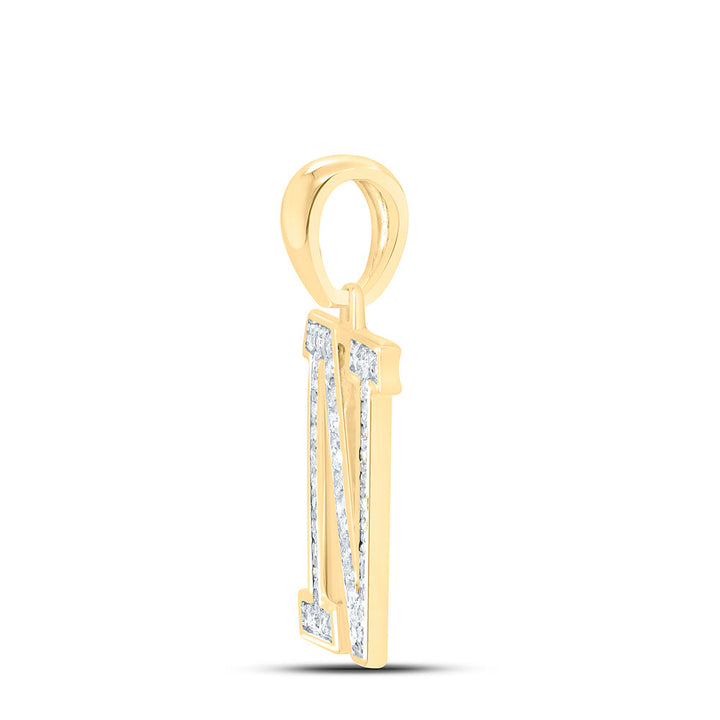 1/10TW-DIA P1 LADIES INITIAL "N" PENDANT Daisy Joyeria