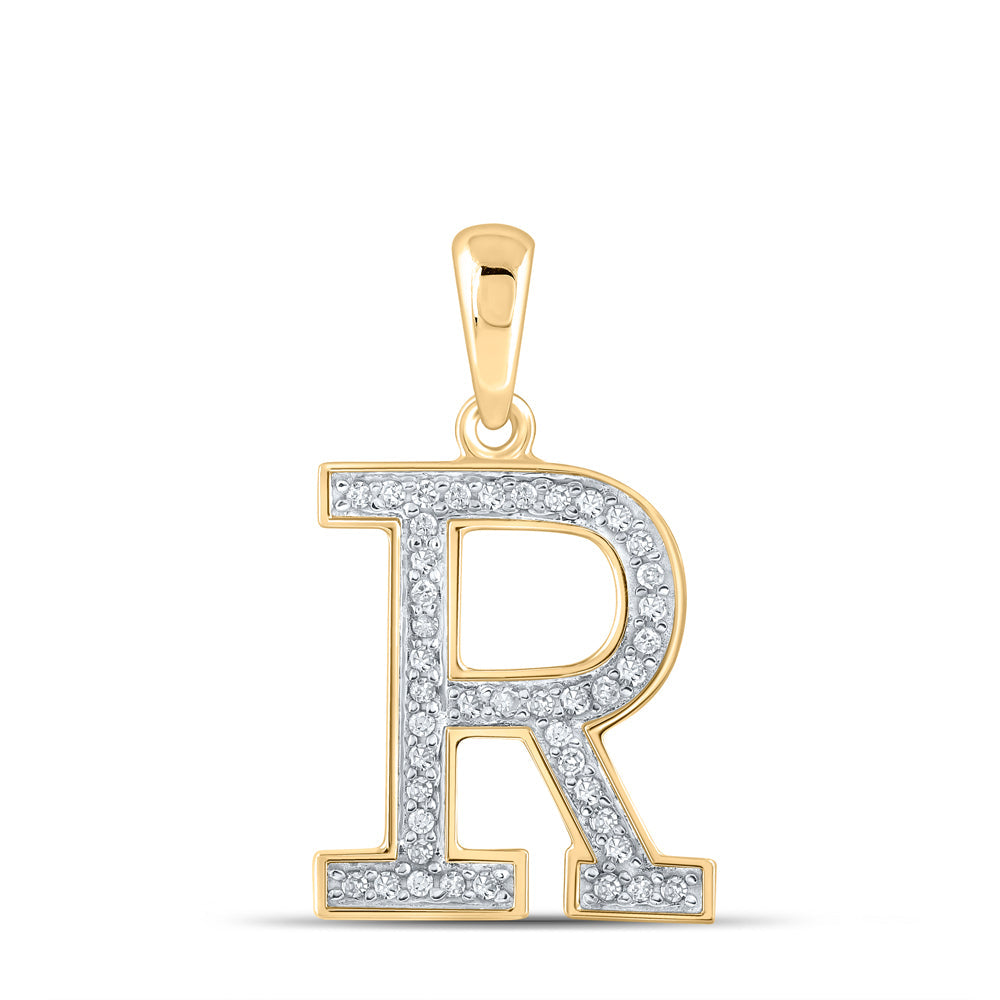 1/12CTW-DIA P1 LADIES INITIAL "R" PENDANT Daisy Joyeria
