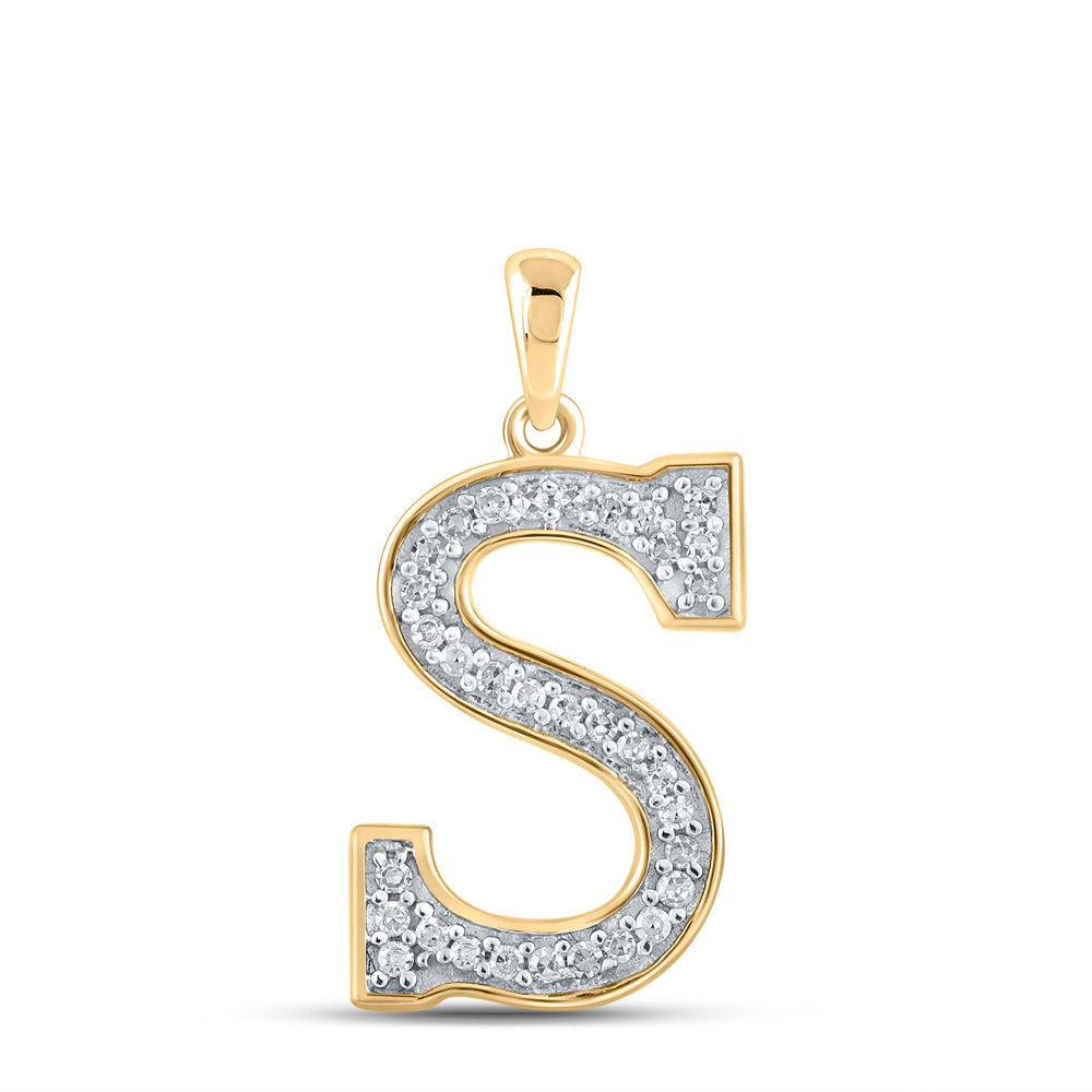 1/10CTW-DIA P1 LADIES INITIAL "S" PENDANT Daisy Joyeria