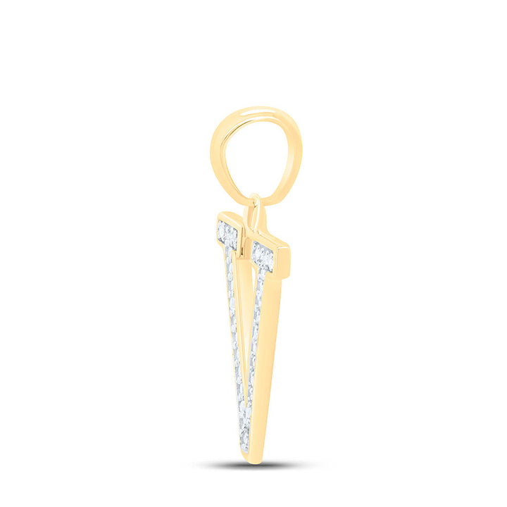 1/20CTW-DIA P1 LADIES INITIAL "V" PENDANT Daisy Joyeria
