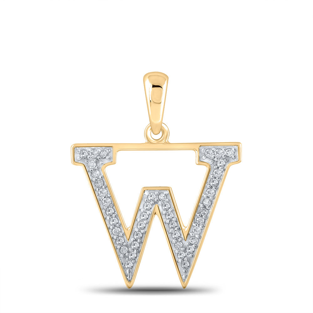 1/12CTW-DIA P1 LADIES INITIAL "W" PENDANT Daisy Joyeria