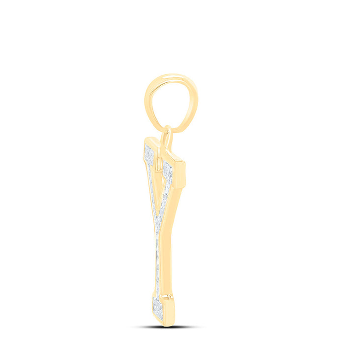 1/12CTW-DIA P1 LADIES INITIAL "Y" PENDANT Daisy Joyeria