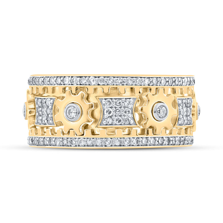 1 1/2CTW-DIA NK FULL ETERNITY MENS GEAR MOVING BAND 10 Daisy Joyeria