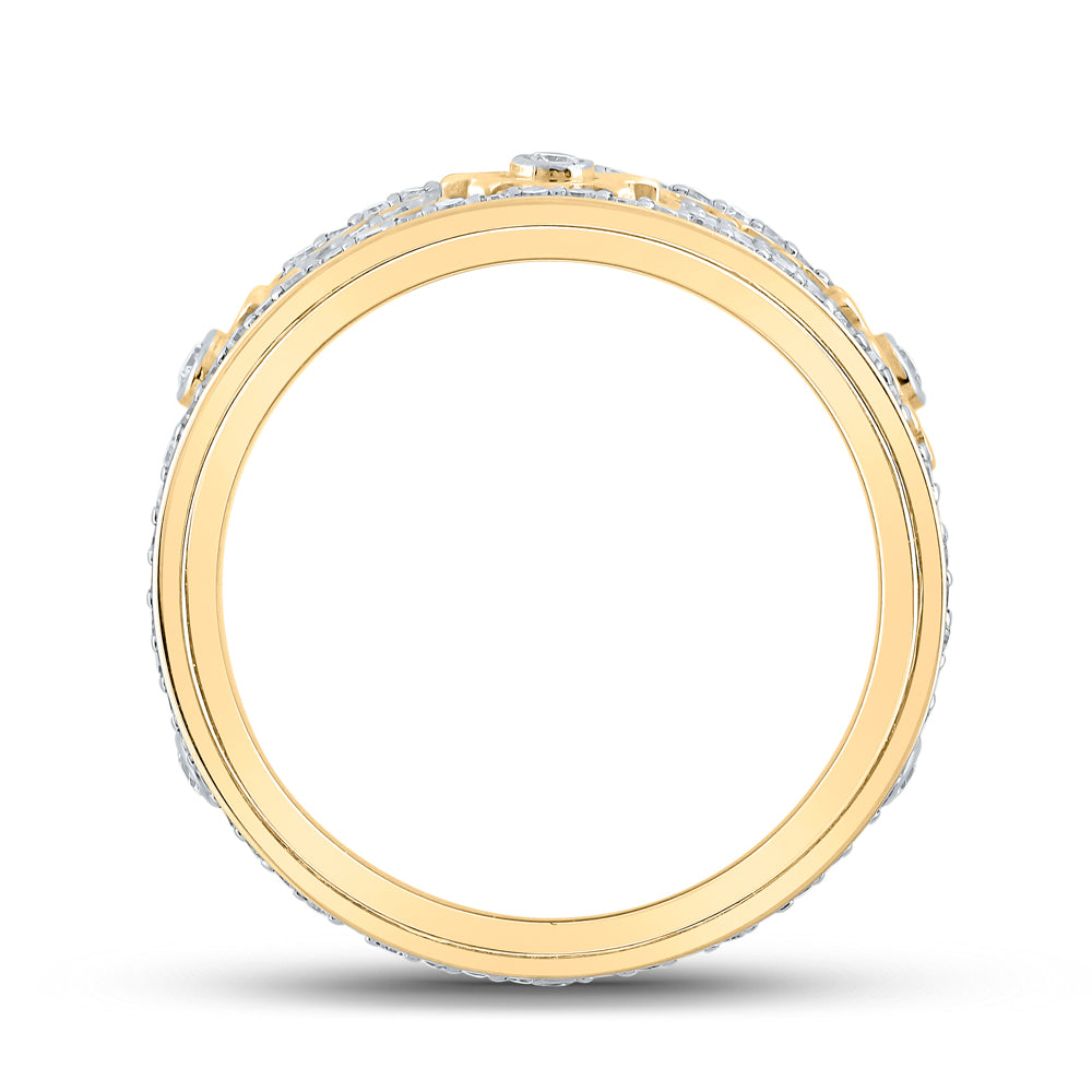 1 1/2CTW-DIA NK FULL ETERNITY MENS GEAR MOVING BAND 10 Daisy Joyeria
