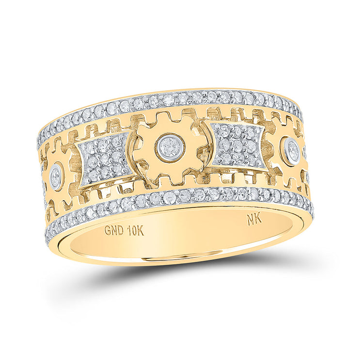1 1/2CTW-DIA NK FULL ETERNITY MENS GEAR MOVING BAND 10 Daisy Joyeria