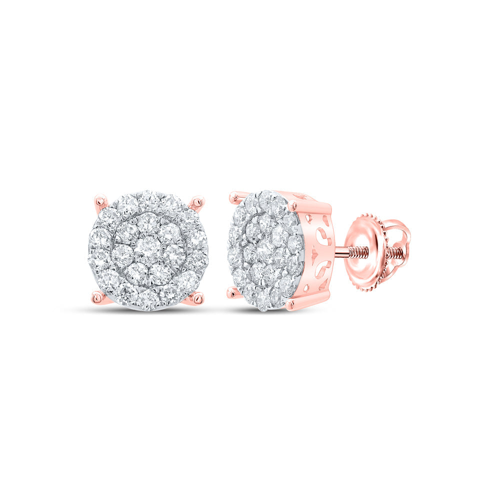 1CTW-NAT DIA NK FASHION ROUND EARRING Daisy Joyeria