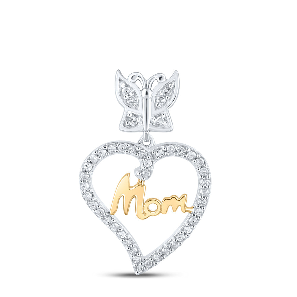 1/8CTW-DIA P1P2 MOM HEART PENDANT Daisy Joyeria