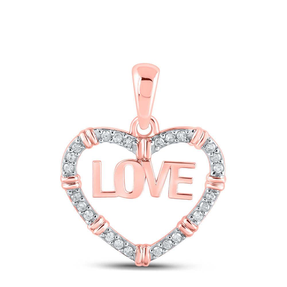 1/6CTW-DIA P1P2 LOVE HEART PENDANT Daisy Joyeria