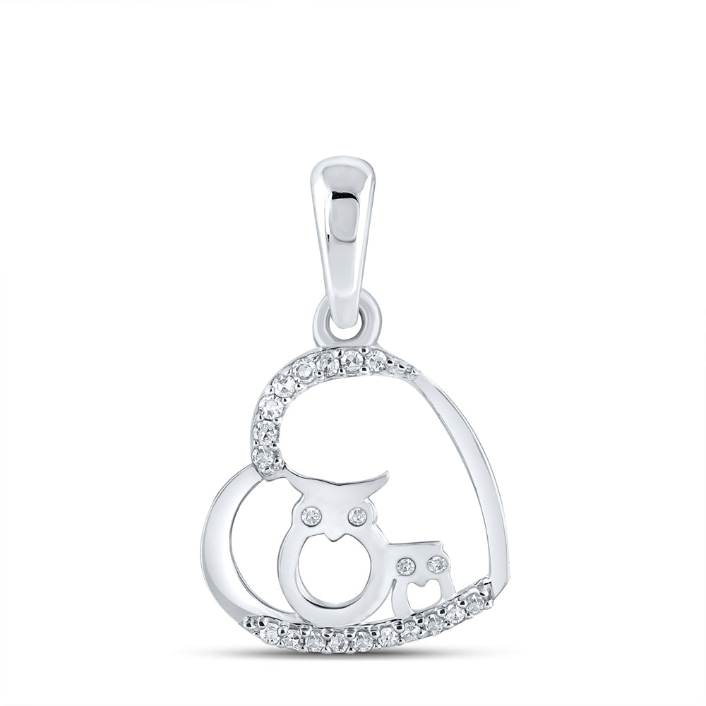 1/12CTW-DIA P1P2 MOM HEART PENDANT Daisy Joyeria