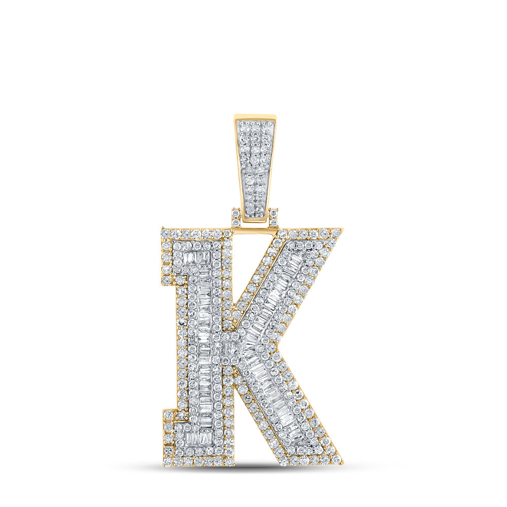 1 7/8CTW-DIA CN MENS INITIAL "K" PENDANT Daisy Joyeria