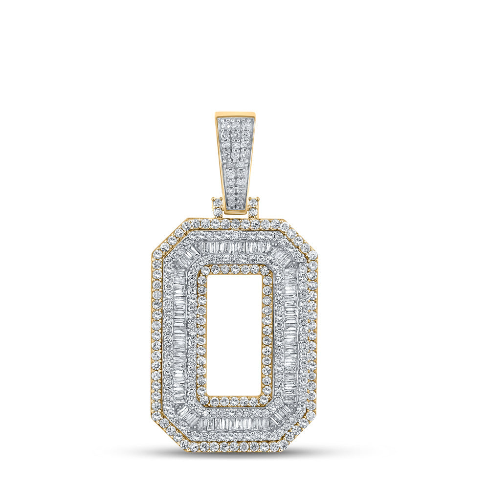 2 1/5CTW-DIA CN MENS INITIAL "O" PENDANT Daisy Joyeria