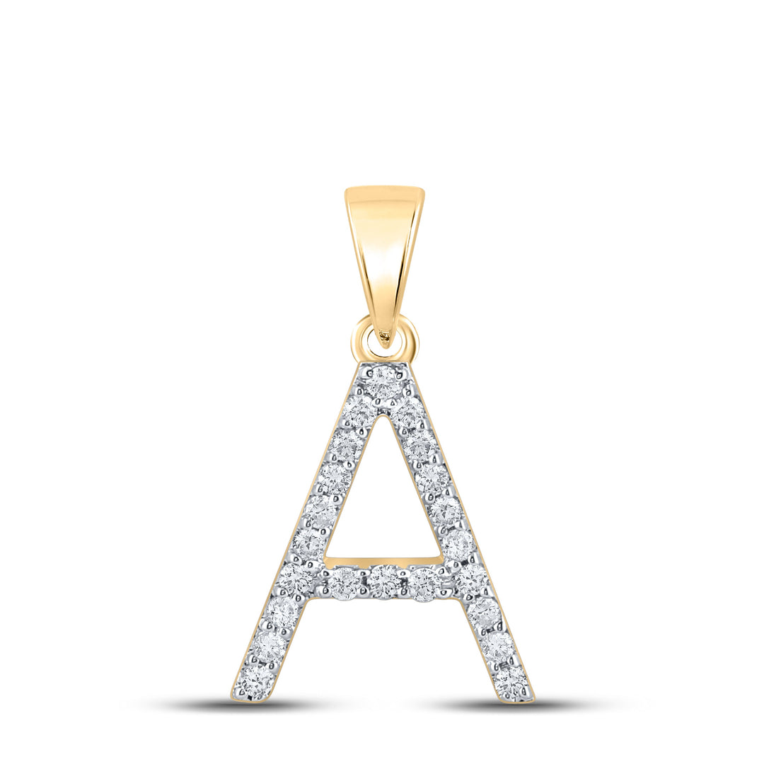1/5CT-DIA CN LADIES INITIAL "A" PENDANT Daisy Joyeria