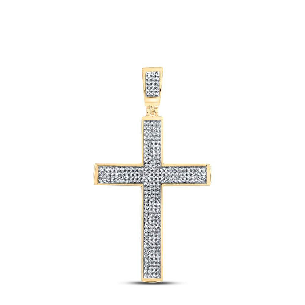 3/4CTW-DIA P1P2 CROSS MENS CHARM Daisy Joyeria