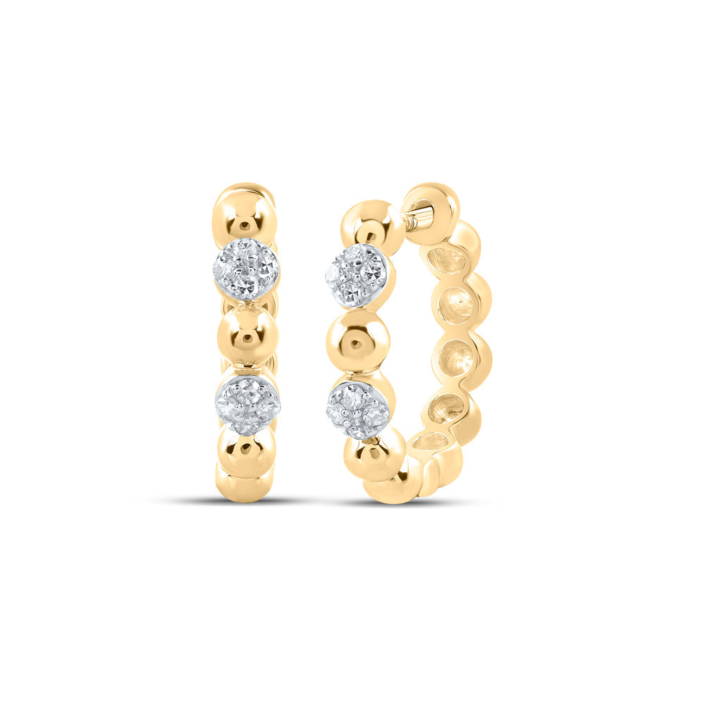 1/10CTW-DIA CN HOOPS EARRING Daisy Joyeria