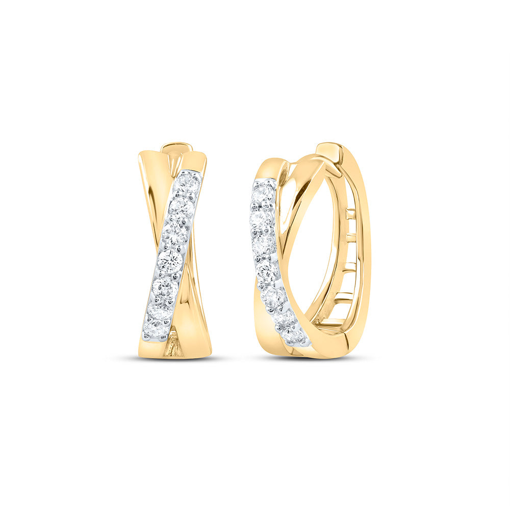 1/6CTW-NAT DIA CN HOOPS EARRING Daisy Joyeria