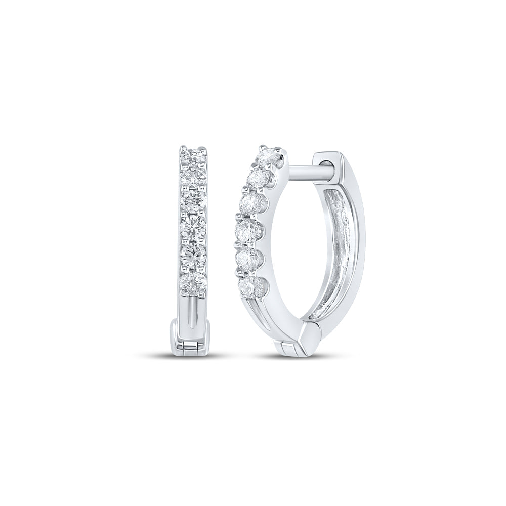 1/10CTW-DIA CN HOOPS EARRING Daisy Joyeria