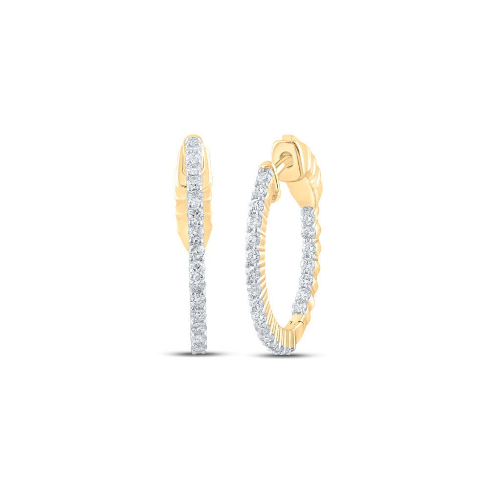 1/2CTW-NAT DIA NK HOOP EARRING Daisy Joyeria