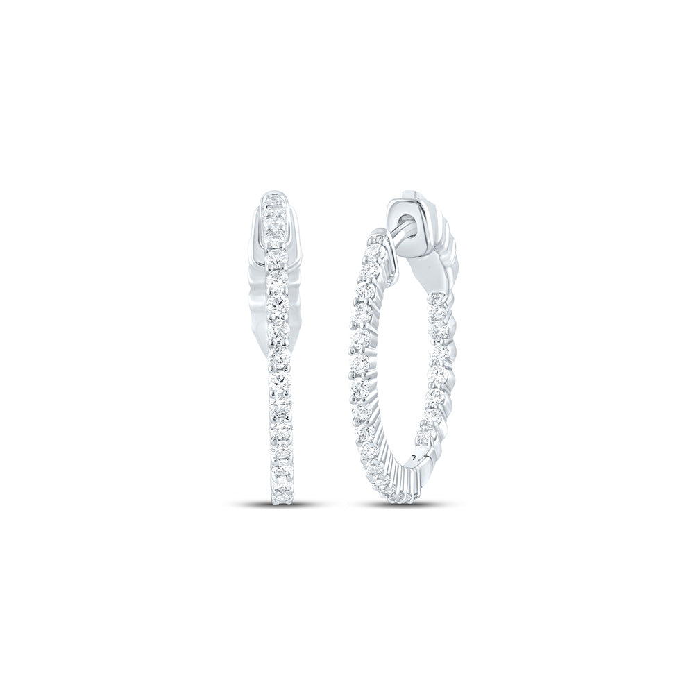 1/2CTW-DIA NK HOOP EARRING Daisy Joyeria