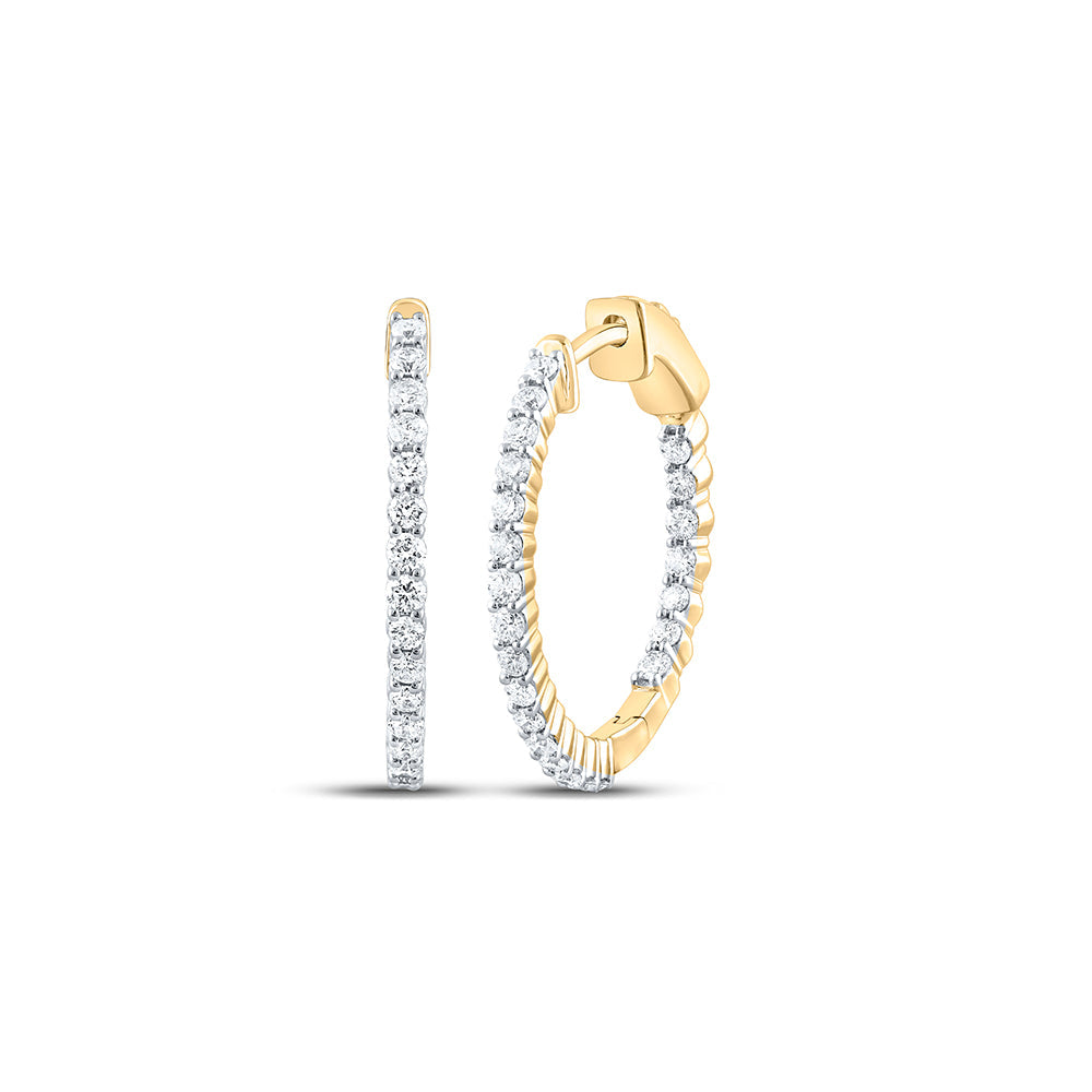 1CTW-DIA NK HOOPS EARRING Daisy Joyeria