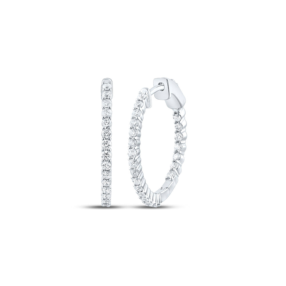 1CTW-DIA NK HOOPS EARRING Daisy Joyeria
