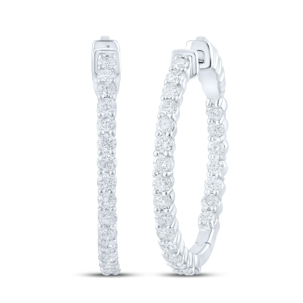 2CTW-DIA NK HOOPS EARRING Daisy Joyeria