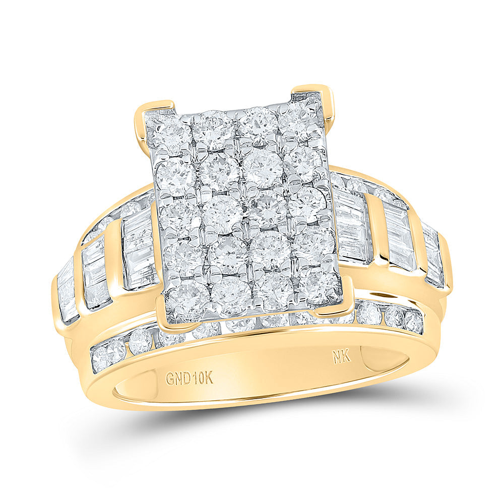 2CTW-NAT DIA NK FASHION EMERALD RING 7 Daisy Joyeria