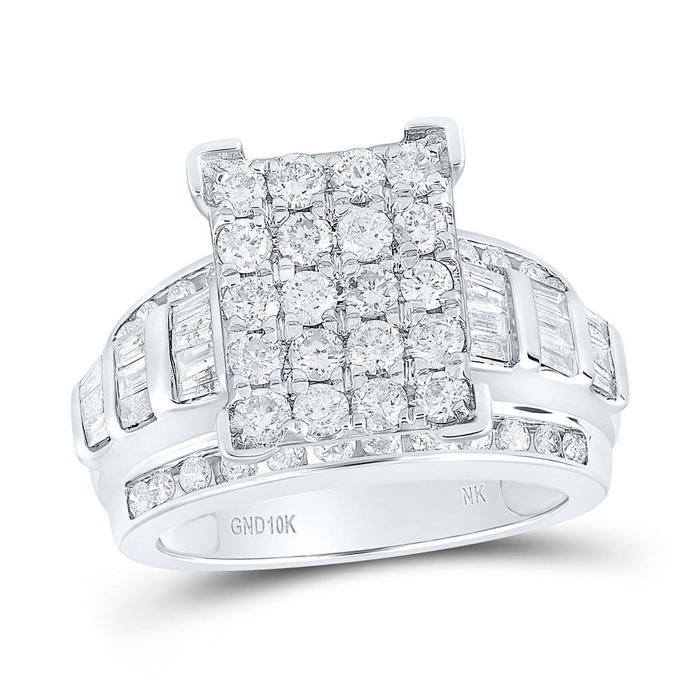 2CTW-NAT DIA NK FASHION EMERALD RING 7 Daisy Joyeria