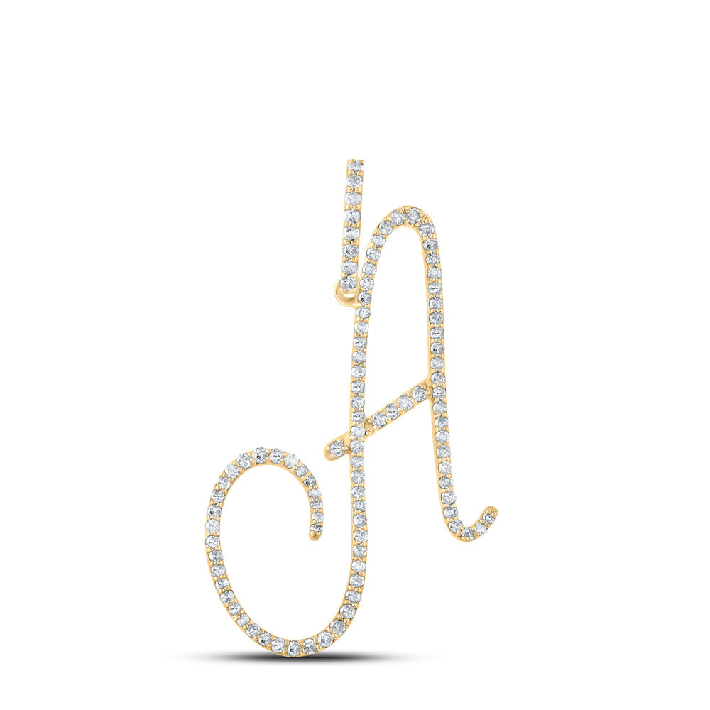 1/2CT-DIA P1 INITIAL "A" GIFT PENDANT Daisy Joyeria