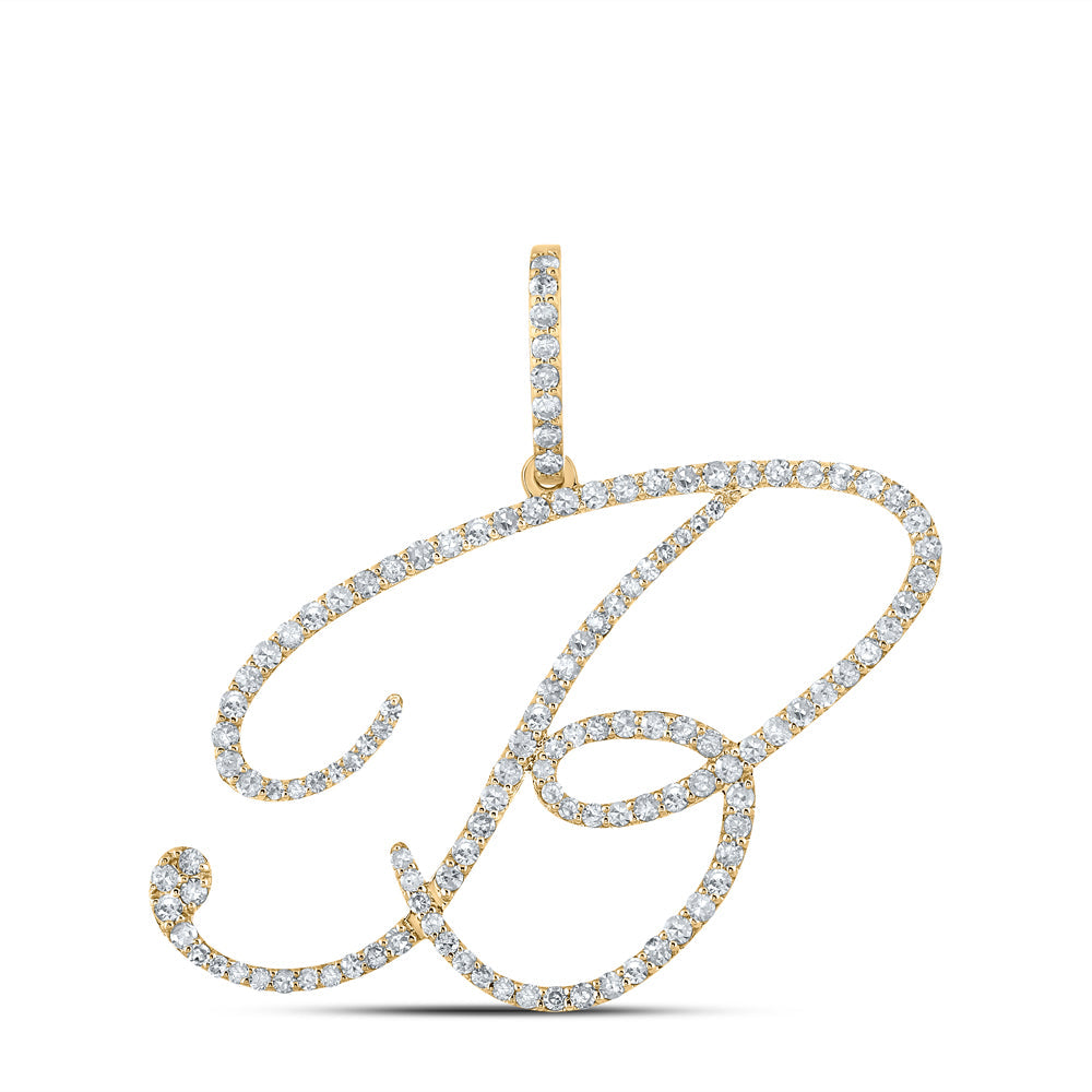 3/4CTW-DIA P1 INITIAL "B" GIFT PENDANT Daisy Joyeria