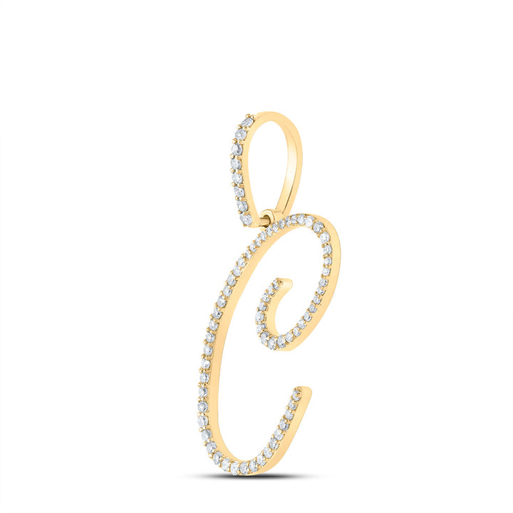 3/8CTW-DIA P1 INITIAL "C" GIFT PENDANT Daisy Joyeria