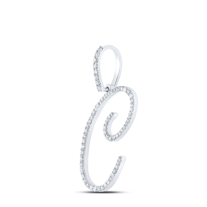 3/8CTW-DIA P1 INITIAL "C" GIFT PENDANT Daisy Joyeria
