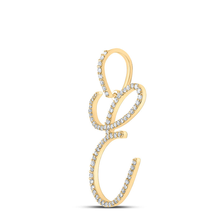 1/2CTW-DIA P1 INITIAL "E" GIFT PENDANT Daisy Joyeria