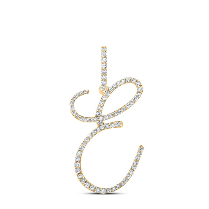 1/2CTW-DIA P1 INITIAL "E" GIFT PENDANT Daisy Joyeria