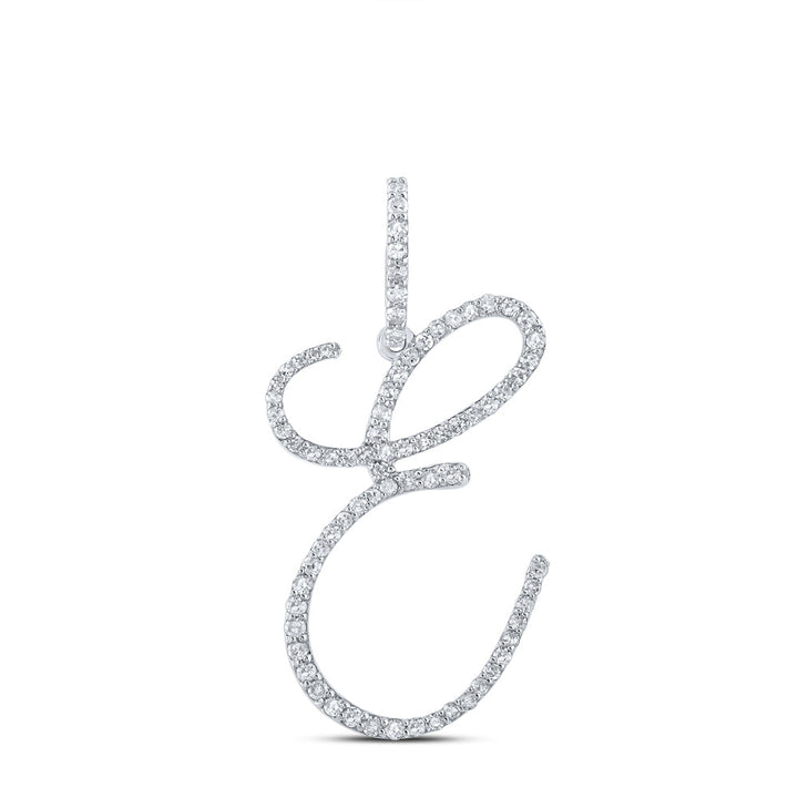 1/2CTW-DIA P1 INITIAL "E" GIFT PENDANT Daisy Joyeria